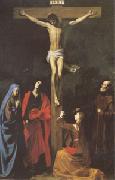 TOURNIER, Nicolas The Crucifixion with St.Vincent de Paul (mk05) oil